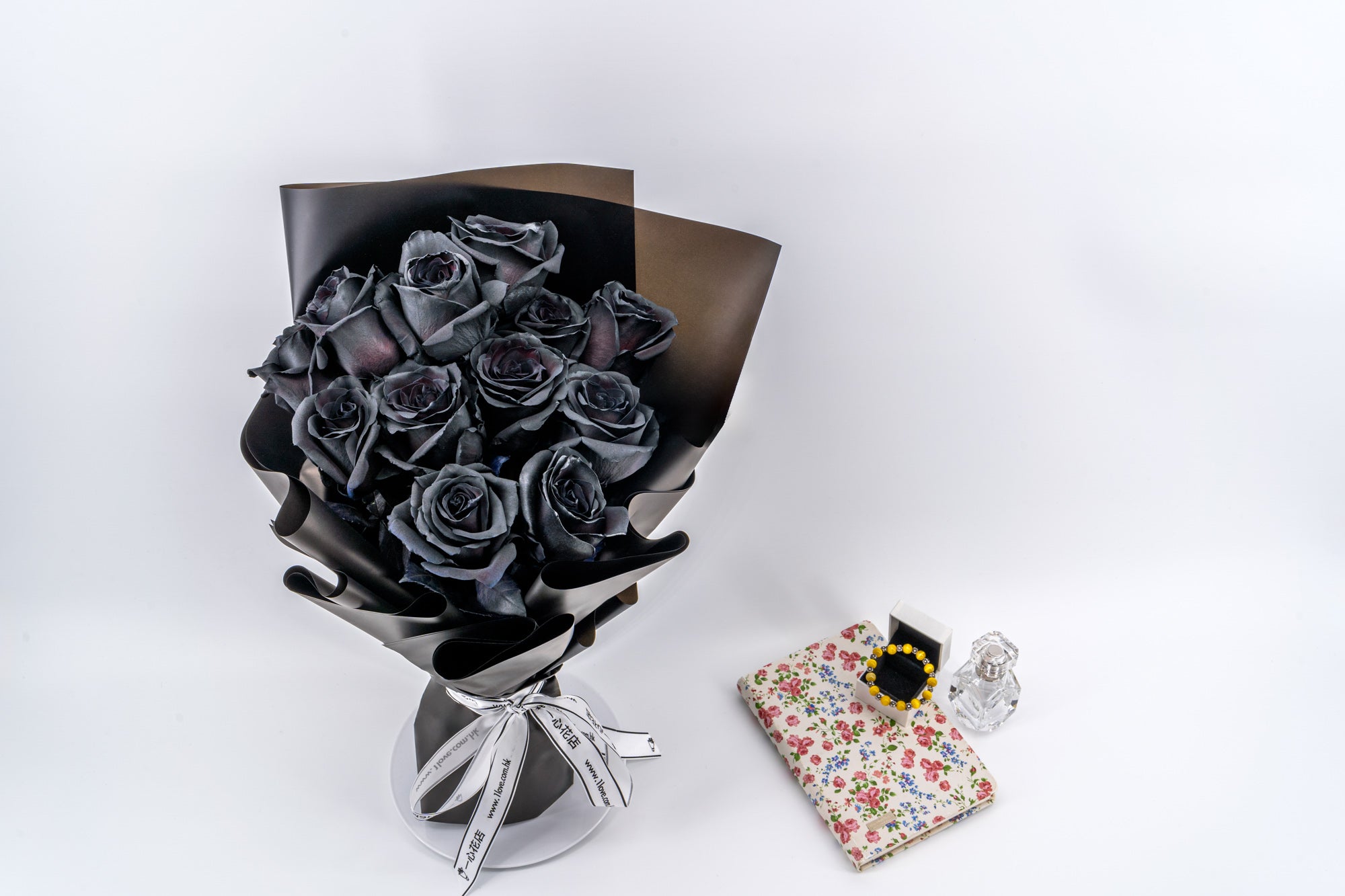 Artificial Roses Black Roses Stems Used Diy Wedding Bouquet - Temu