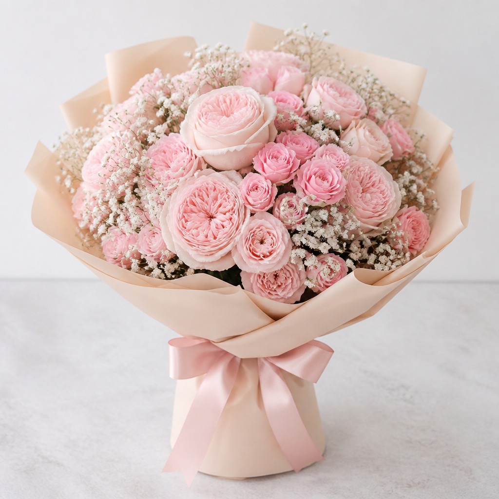 Blush & Bloom — Pink Garden Roses